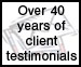40 Years of Clients Testimonials