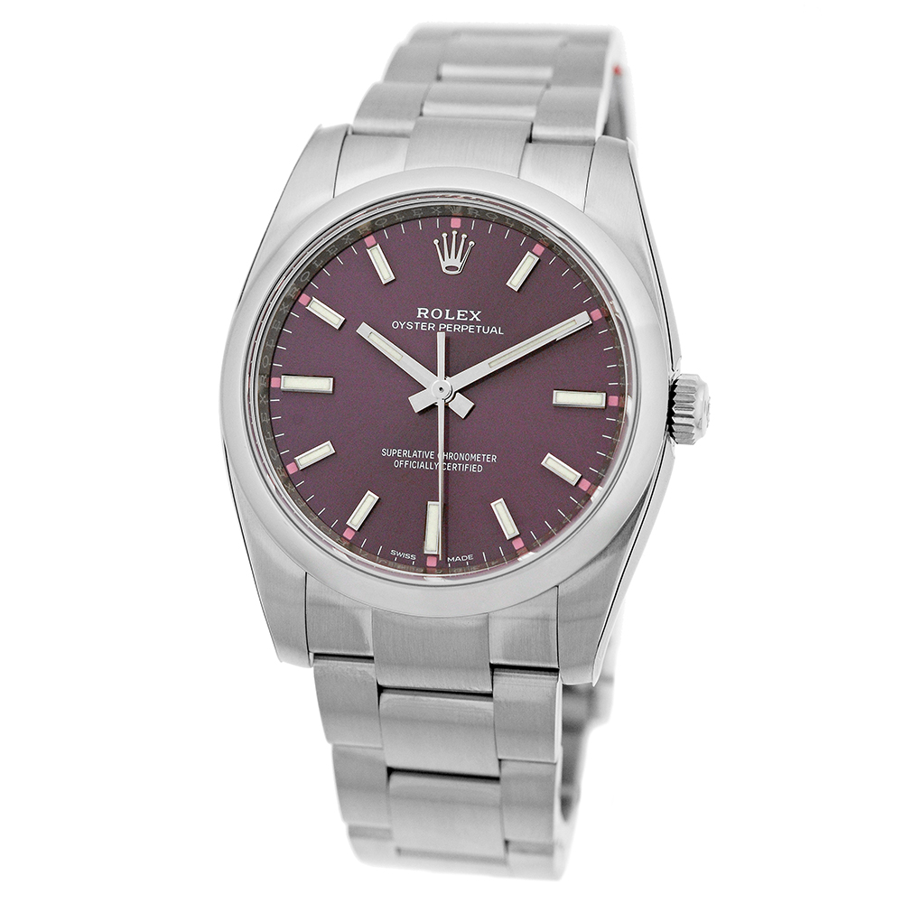 rolex oyster perpetual 34 red grape